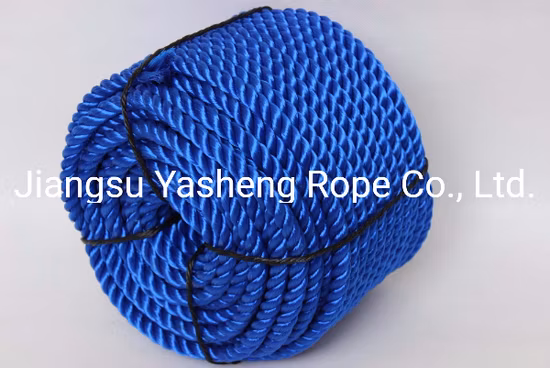 Haute résistance 3 Strand Hawser Polyester /Polypropylene PP Monofilament/ Nylon/ Marine Corde de remorquage pour l'amarrage